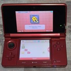 Nintendo 3ds Flame Red Ctr-001  usa  Console W  Charger Stylus - Fully Tested