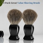 Badger Hair Shaving Brush Professional Fast Lather Barber Shaver Black Pc