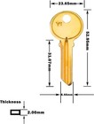 50 Pack 5ya1 Key Blanks For Locksmith Fits Y1 Key Set Brass Finish Y1 Key Blank