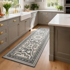 Washable 2x6 Runner Rug  Soft Boho Kitchen Hallway Runner Rug Tpr Non-slip Low