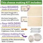 Wooden Cheese Press For Cheese Making Supplies 12 In Metal Guides And Cheese Mol