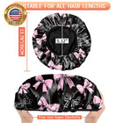 Luxury Shower Cap Terry Lined Reusable Triple Layer Waterproof Hair Elastic Caps