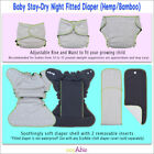 Ecoable Baby Stay-dry Hemp Night Fitted Cloth Diaper  One Size