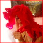 Woman Red Hat Fascinator Elegant Fashion Kentuky Derby Lady Iconic Wide Brim Cap