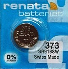 Renata 373 Button Cell Watch Batteries 10 Pack