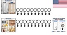 Matte Black Stainless Steel Curtain Rings - Heavy-duty Clips For 3 4 Inch Rods