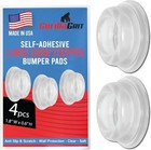 Door Stopper Wall Protector  4 Pack  - Clear Self Adhesive Rubber Door Bumper   