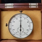 Vintage Jaquet Swiss Mechanical Stopwatch With Wooden Box - Working Condition