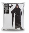 Adult Grim Reaper Costume Robe Hood Black Osfm Up To Size 42 Halloween New