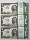         full Strap  Of 100 Uncirculated Consecutive 2  Bills  200 Fv  Dollar Bills