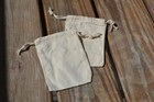 5 x8  Cotton Canvas Double Drawstring Muslin Bags  natural Color 