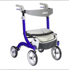 Drive Medical Nitro Sprint Rollator Rolling Walker Foldable Large Wheels Blue