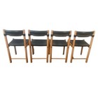 1980s Mid-century Modern Ibisco Sedie Saddle Leather Chairs- Set Of 4