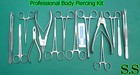16 Professional Body Piercing Kit Sponge Ring Opener