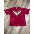 Vintage Single Stitch Ragtops Glitter Feathers Native American Tie Dye Tee