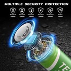 6 Pack 3 7 Volt 18650 Rechargeable Battery  3000mah Battery Flat Top Lithium Ba