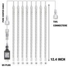 Dazzle Bright Christmas Lights Outdoor  288led Meteor Shower Rain Lights 12 Inch
