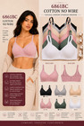 Lot 6 Pc No Wire Full Cup Wireless Plain Everyday Light Padded Wire Free Bra B C