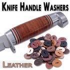 Leather Knife Handle Washers - Color Collection -  20  25  50    100 Packs 