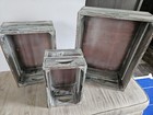 Set Of 3 Wood Nesting Crates  Rustic Wooden Crates  Decorative Boxes Wood Sto   