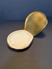 Vintage Art Deco Gold Tone Design Mirror Compact Excellent Condition - 106