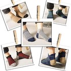Mens Low Cut Ankle Socks Non-slid Cotton Summer 9-12 5 Pairs each Color 