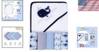 Luxurious Whale Themed Hooded Baby Towel Set - 6 Piece Microfiber Collection