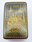 Russian Lacquer Trinket Box 1 25  X 2  Surikov Suzdal Russia Hand Painted