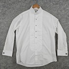 New J Ferrar White Slim Fit Tuxedo Shirt French Cuffs Size Xl 17-17 1 2 34-35