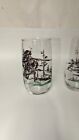 Vintage Lot Of 3 Davy Crockett Drinking Glasses Vgc 5  Tall Free Shipping 