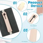 3 Pcs Elastic Band Pen Holder For Notebook  Pu Leather Pencil Holder Loop  Ad   