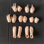 1 6 Suntan pale Hands Foot Shape Model For 12   Female Action Figure Doll Body
