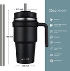 20 Oz Insulated Coffee Mug Tumbler With Handle  Stainless Steel Travel Mug Tumbl