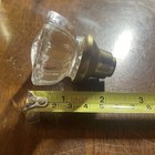 Vintage Antique 12 Point Crystal Clear Glass And Brass Door Knob 2    No Stem