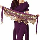 Belly Dance Velvet   Coins Belt Dancing Costume Festival Hip Scarf Wrap Skirt