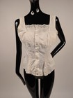 Unusual Victorian 19th C Boned Camisole Top W Eyelet Front