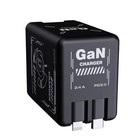 2 In 1 Gan Charger type C l   120w Compatible Fast  Retractable Wall New