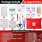 10 Mini First Aid Kits  91 Items Each  Travel Emergency Supplies  7 9  5 5 In Set