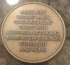 Man On The Bed Medallion Coin Aa Na Recovery Chip Bronze