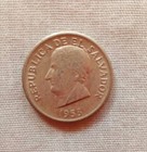 Coin Salvadorean 50 Cents Coin Made Of Silver 1953 For Collection