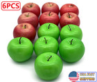 6x Artificial Apples Fake Simulation Fruit Home Kitchen Party Wedding Decor Xmas