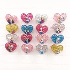 Wholesale 100pcs lots Mixed Heart-shaped Princess Kids Resin Rings Party Gift