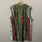Harlem Globetrotters Basketball Jersey Green Camo Mens Size Medium
