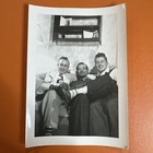 Vintage Photo Trio Of Affectionate Men Male Friends Gay Interest Cuddle Original