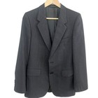 Ysl Yves Saint Laurent Vintage Men s Jacket Suit Coat Black Pin Stripe