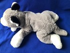 Fao Schwarz Husky Plush Stuffed Animal Grey White Dog 17    Toy Floppy Lovey