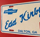 Edd Kirby Chevrolet Dealership Booster License Plate Dalton Georgia