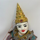 Vtg Thai Marionette String Puppet Wooden Burmese Handmade Traditional Dress 20 