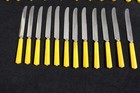 Set Of 27 Pc Art Deco Butterscotch Bakelite Flatware 1930-40 s 12 Forks   Knives