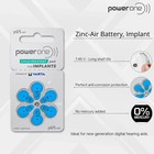 Power One Size 675p Implant Plus Cochlear Hearing Aid Batteries2 Packs Of 6  12 